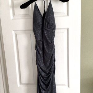 Elegant gray/blue glittery dress